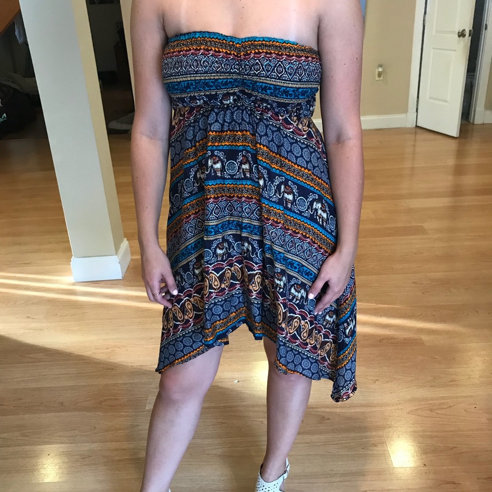 Strapless summer dress